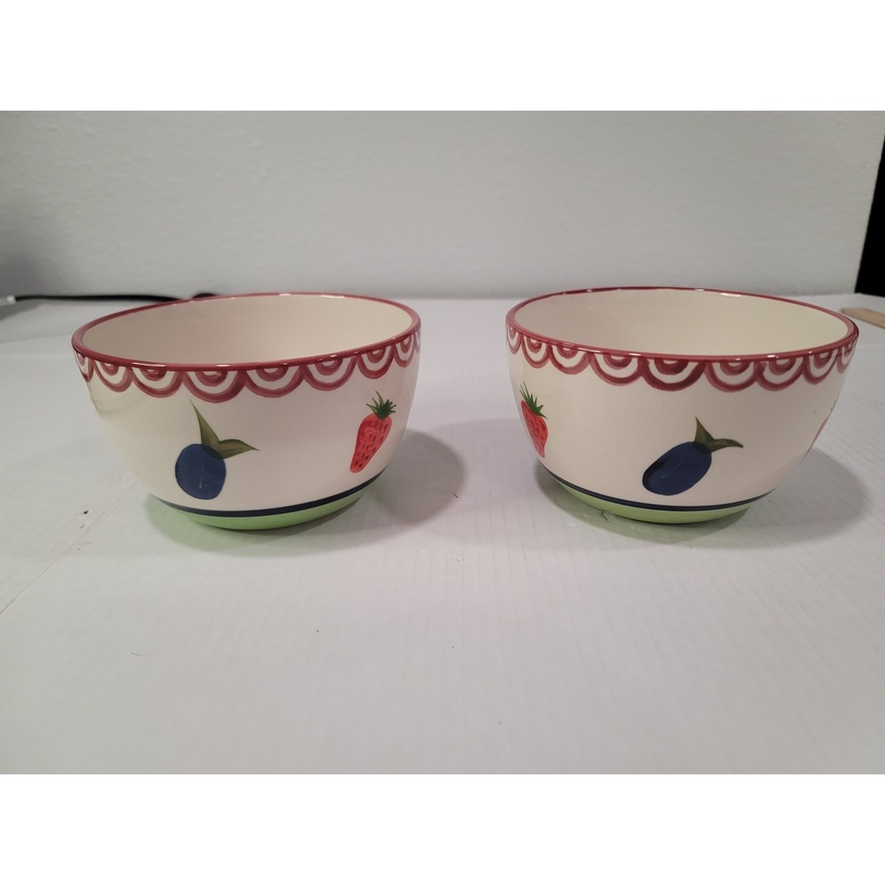 Pfaltzgraff Somerby 2 cereal bowls 1980 replacement pieces bowls ice cream